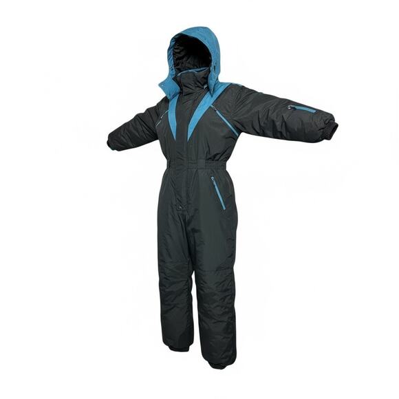 Vtg 90s Metro Express Snowsuit Womens Size Large Black Snowboard Skiing Outdoor - Picture 10 of 10